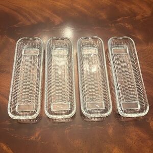 Vintage pressed glass serving dishes 🌽🌽 corn on cob